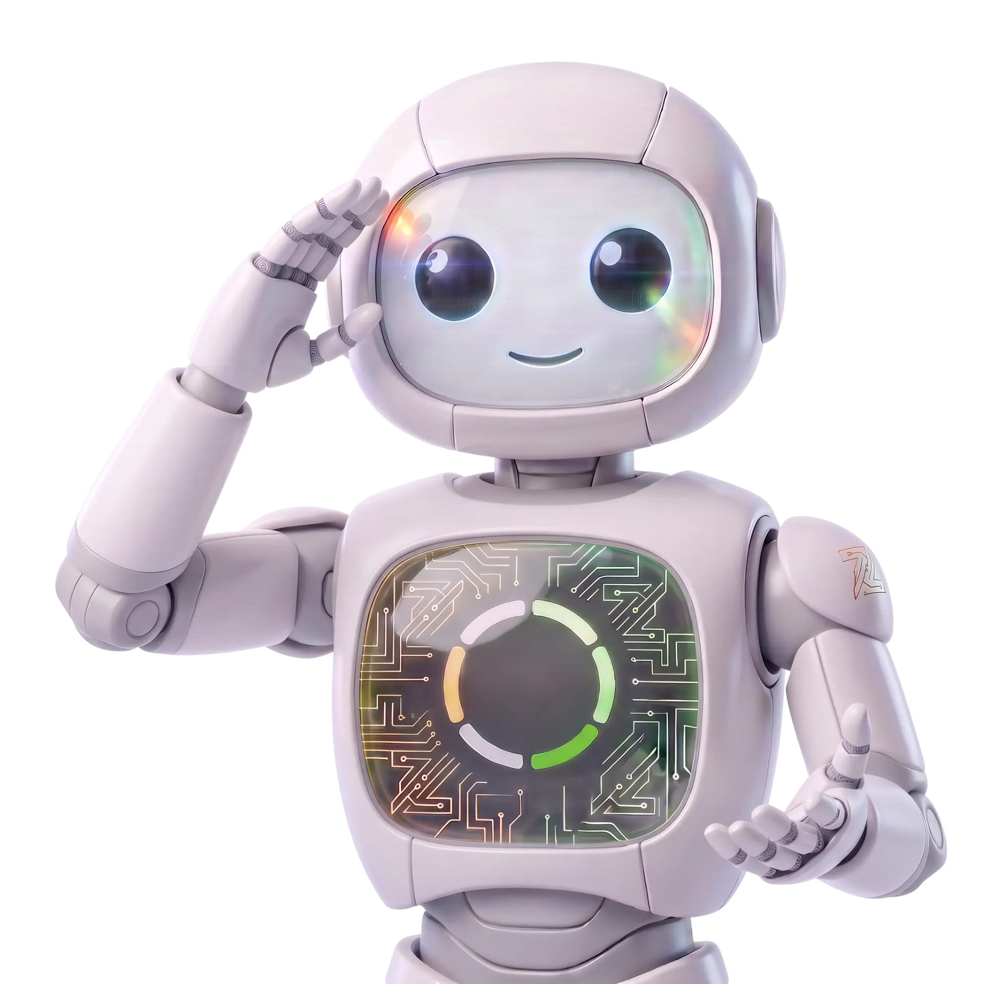 Determined robot on step 03 · automate